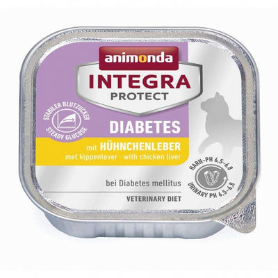 Animonda Cat Schale Integra Protect Diabetes mit Hühnchenleber 16 x 100g