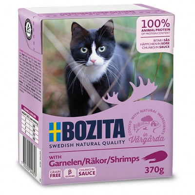 Bozita Cat Tetra Recard Häppchen in Soße Garnelen 6 x 370g