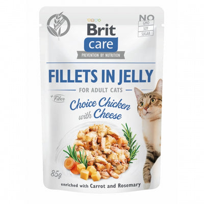 Brit Care Cat PB Fillets in Jelly - Huhn & Käse 85g