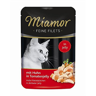 Miamor Portionsbeutel Feine Filets 24 x 100g - Feine Filets Huhn & Tomatenjelly