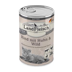 Landfleisch Cat Kitten Pastete Rind, Huhn & Wild