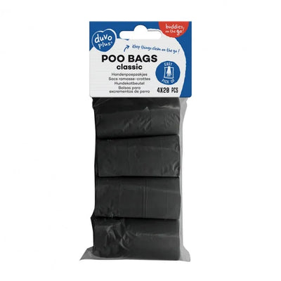 Duvoplus Hundekotbeutel classic schwarz - 20 Beutel pro Rolle