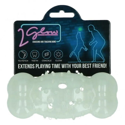 2Glow Cracking & tracking bone - Hundespielzeug für nächtliches Spielen
