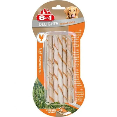 8in1 Delights Twisted Sticks – Kausnack für Hunde