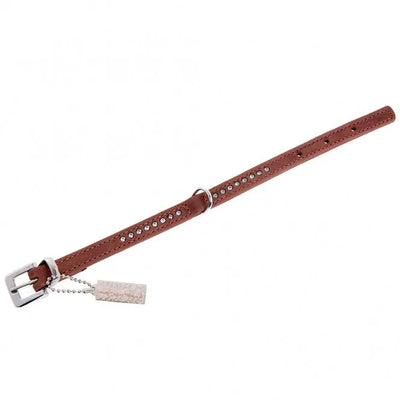 Karlie Buffalo Strass-Halsband - Braun 1-reihig, 24cm