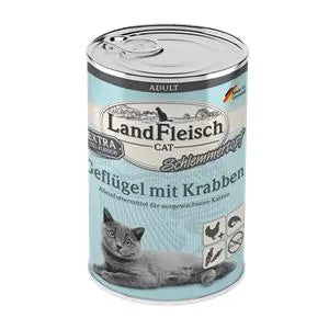 Landfleisch Cat Adult Schlemmertopf mit Geflügel & Krabben 6x400g