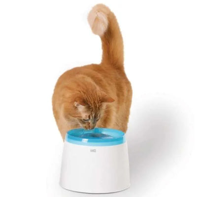 CATIT Fresh+Clear Trinkbrunnen 2L - Blau – fördert Trinkverhalten