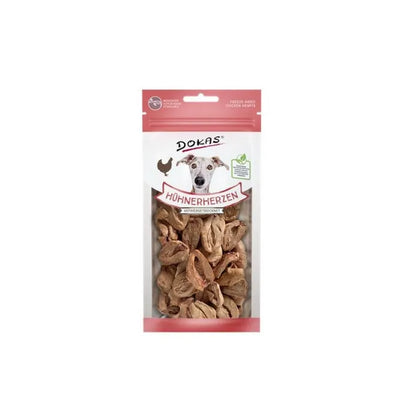 Dokas Dog Snack Hühnerherzen gefriergetrocknet 22g - Natürlicher Snack