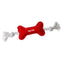Karlie Flamingo Puppy Knochen aus Leder-Baumwollmix - zahnfreundlich