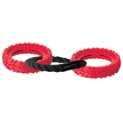 NERF DOG Trax Tire Wheel Tug - Doppelzugring für Zerrspiele