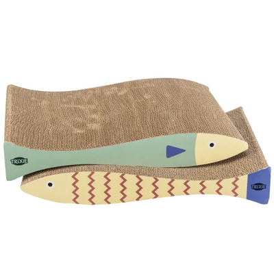Trixie Kratzpappen Fische - 2-teilig mit Katzenminze
