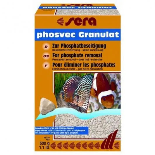 sera phosvec Granulat 500g – Phosphatentferner für Aquarien