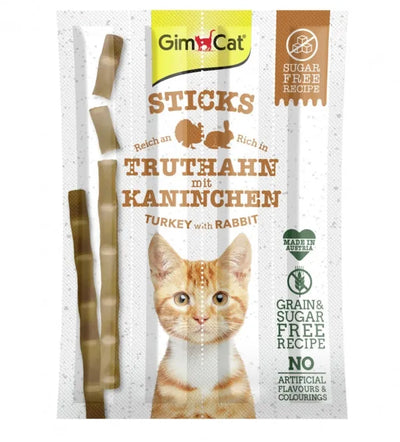 GimCat Sticks Truthahn & Kaninchen - 4 Stück