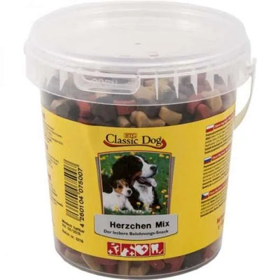 Classic Dog Snack Herzchen Mix Eimer - 500g