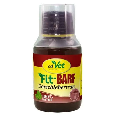 cdVet Fit-BARF Dorschlebertran 100 ml – reich an Omega-3-Fettsäuren