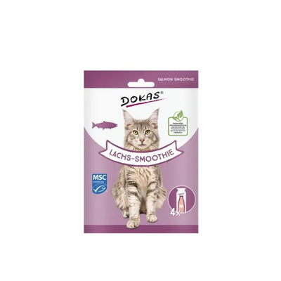 Dokas Cat Snack Lachs-Smoothie 4x30ml - Kalorienarme Belohnung