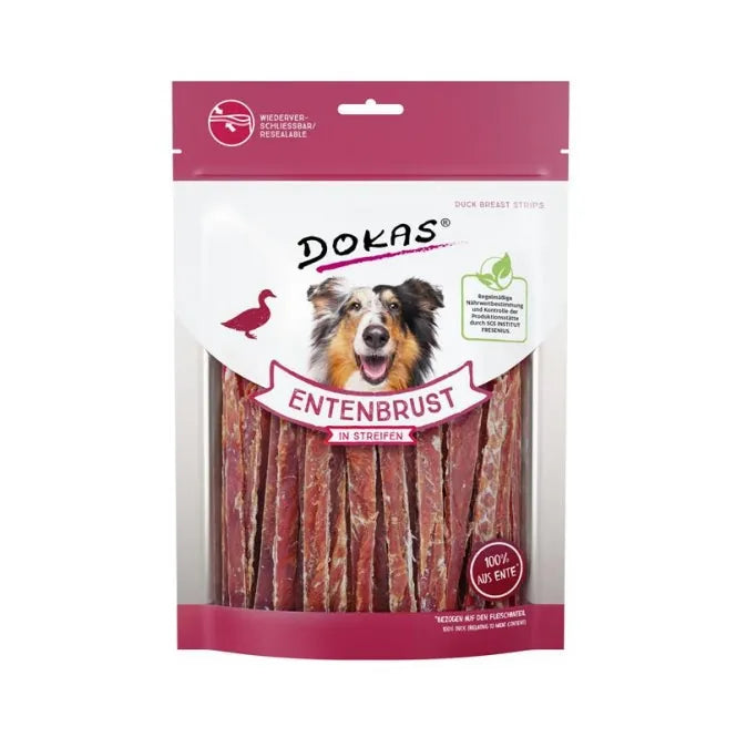 Dokas Dog Snack Entenbrust in Streifen