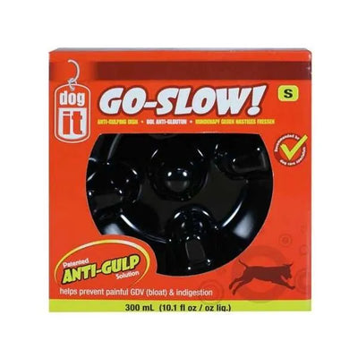 DOGIT Go-Slow Anti-Schling-Napf Schwarz 600 ml – für langsames Fressen