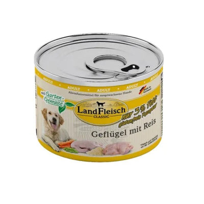 Landfleisch Dog Classic Geflügel mit Reis & Gartengemüse extra mager – fettarm