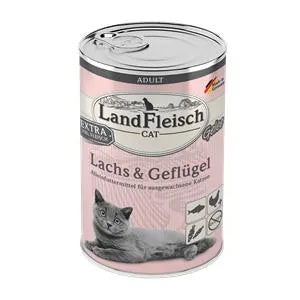 Landfleisch Cat Adult Gelee mit Lachs & Geflügel 6x400g – für Katzen