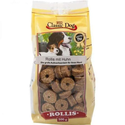 Classic Dog Snack Rollis mit Huhn - 500g