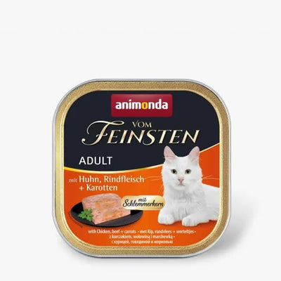 Animonda vom Feinsten mit Schlemmerkern mit Huhn, Rindfleisch & Karotten - 32x100g
