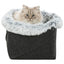 Trixie Katzenbett Harvey aus Filz und Plüsch - ø 33 x 27 cm – herausnehmbarer Bezug