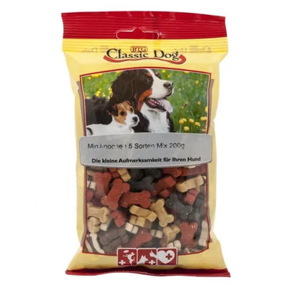 Classic Dog Snack Miniknochen 5 Sorten Mix - 12x200g – idealer Belohnungssnack