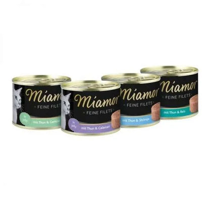 Miamor Feine Filets 185g – Thunfisch & Calamari in Jelly, leicht verdaulich