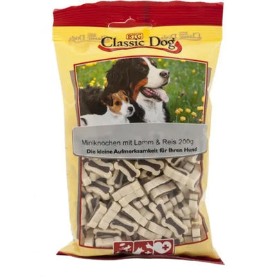 Classic Dog Snack Miniknochen mit Lamm & Reis - 12x200g – idealer Belohnungssnack