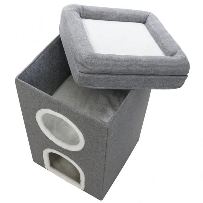 Trixie Kratztonne Cat Tower Saul – platzsparend und bequem