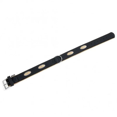 Karlie Art Buffalo Oak Halsband - Schwarz/Beige – strapazierfähig und stilvoll