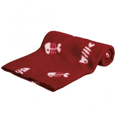 Trixie Fleecedecke Beany - bordeaux, 100 x 70 cm – für Allergiker geeignet
