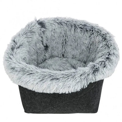 Trixie Katzenbett Harvey aus Filz und Plüsch - ø 33 x 27 cm – herausnehmbarer Bezug
