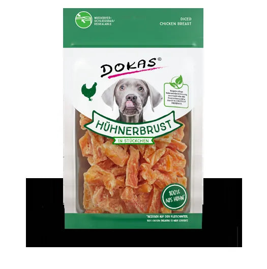 Dokas Dog Snack Hühnerbrustfilet in Stückchen 70g