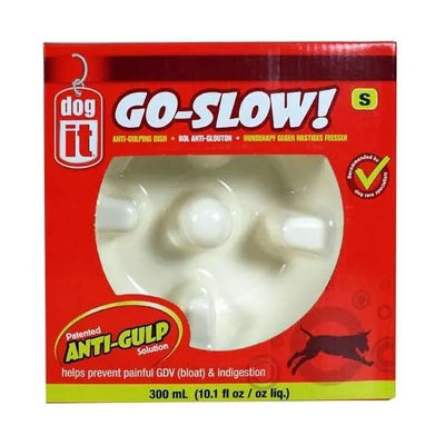 DOGIT Go-Slow Anti-Schling-Napf Blau 1200 ml – für langsames Fressen