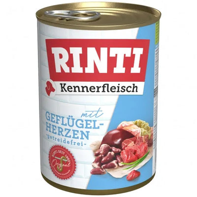Rinti Kennerfleisch Geflügelherzen – getreidefreies Hundefutter