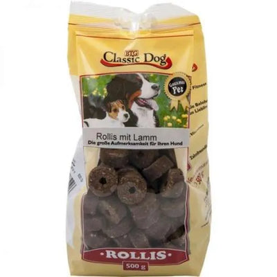 Classic Dog Snack Rollis mit Lamm - 500g