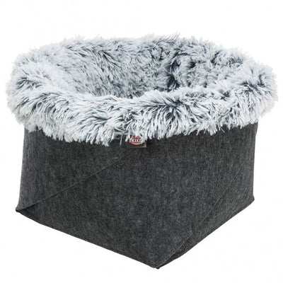 Trixie Katzenbett Harvey aus Filz und Plüsch - ø 33 x 27 cm – herausnehmbarer Bezug