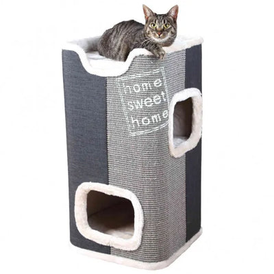 Trixie Cat Tower Jorge – mit Plüsch und Wendekissen