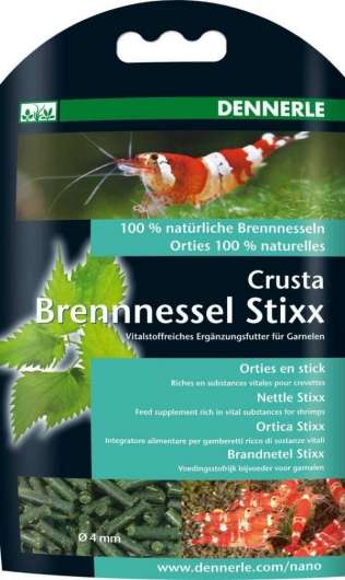 Dennerle Crusta Brennessel Stixx 30g – Ergänzungsfutter für Garnelen